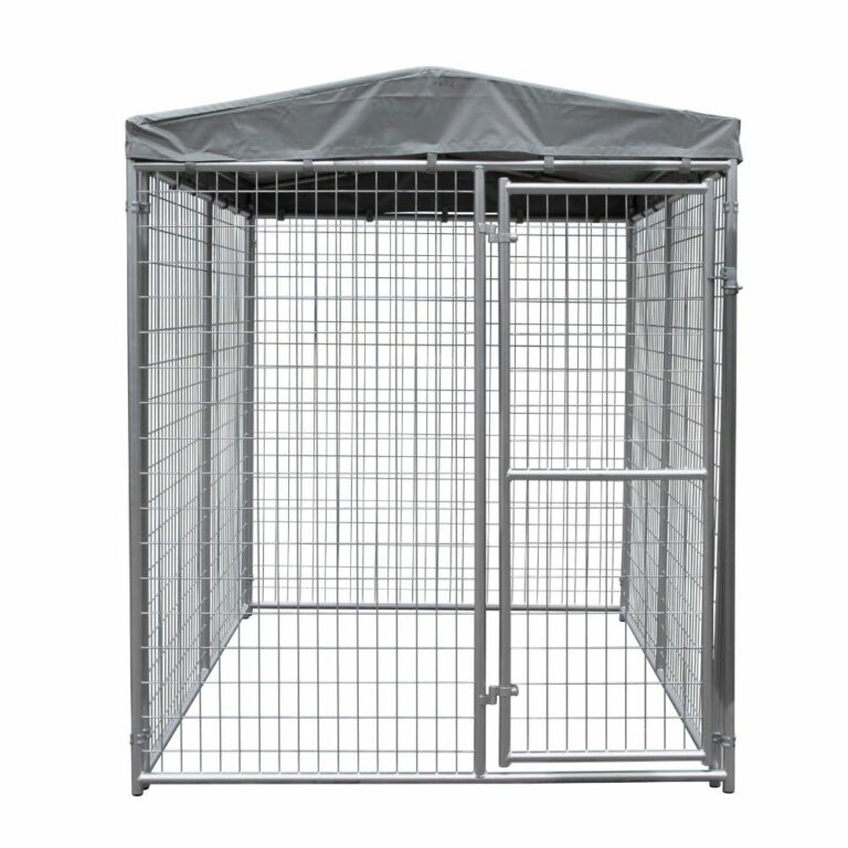 4-foot welded wire Dog Kennel with Roof