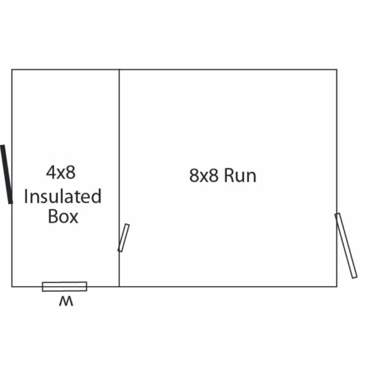 8x12 Dog Kennel Floor Plan