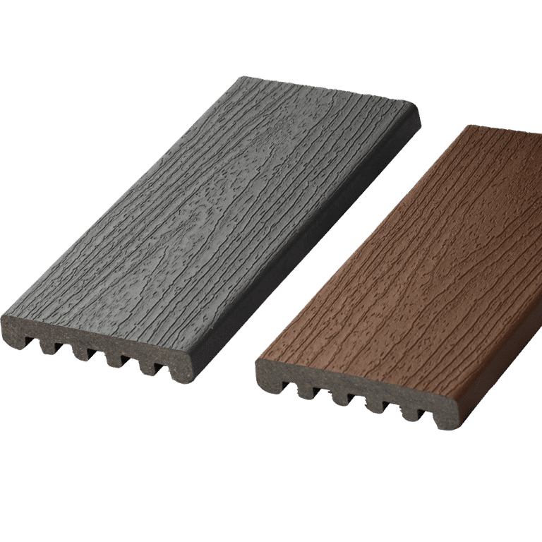 decking color options one gray and one brown