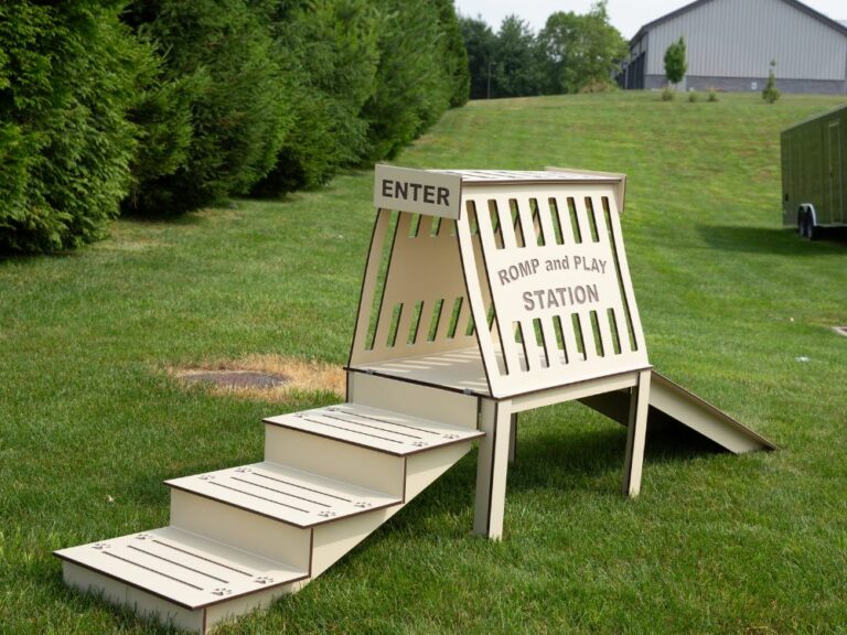 Custom Yard Toys for Dogs with Stairs dog playhouse