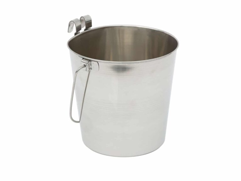 Dog Feeders- Flat Sided Stainless Steel Bucket