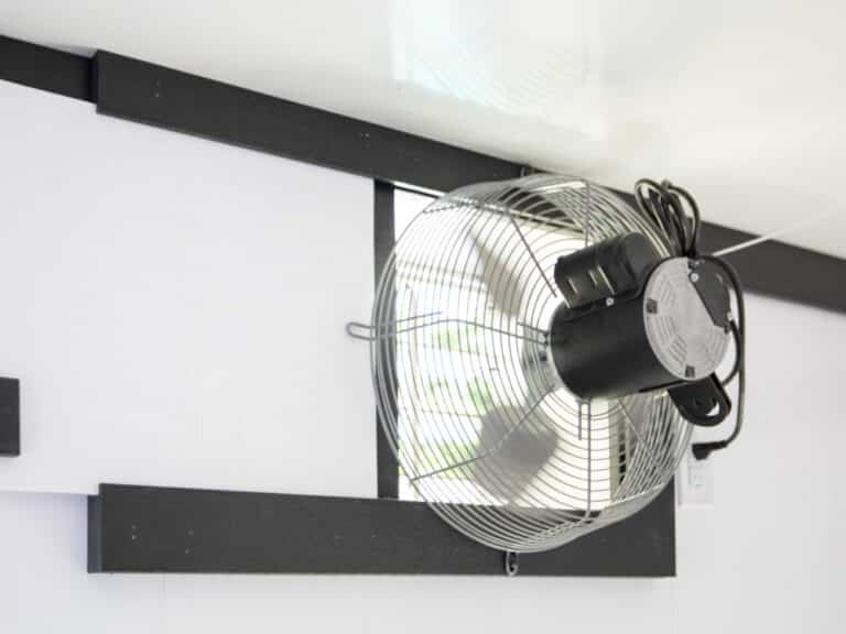 Electric Exhaust Fan With Shutters - installed